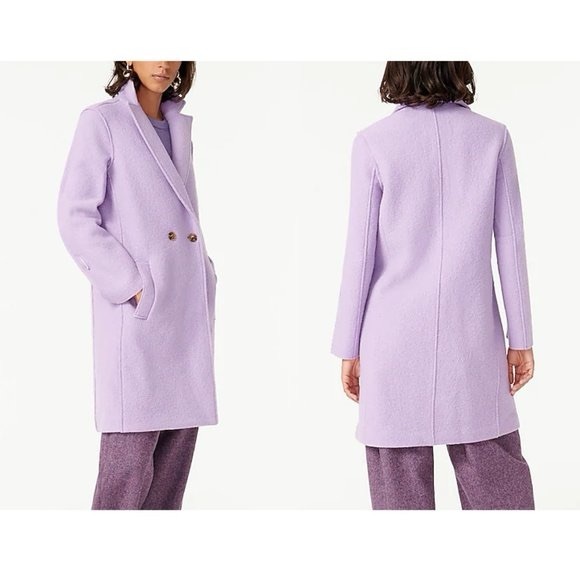 J. Crew Women's Daphne Topcoat Soft Purple Size 00 - Picture 2 of 4